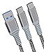 Type-c Cable,IceFrog 2 Pack 6ft/1.8M USB C Cable Nylon Braided Type C Charger for Samsung Galaxy S8 /S8Plus,LG G5/G6/V20, Google Nexus 5X /6P,Nintendo Switch, Macbook 12''and More Type-C Devices-Grey
