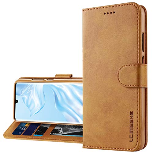 Shmimy Wallet Case for Huawei P30 Pro, PU Leather Flip Cover Card Holder Kickstand Men Women Cases for P30 Pro