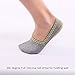 Mens No Show Socks 6 Pack Low Cut Cotton Socks with Full Silicone Non-slip Grip