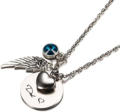 Cremation Jewelry for Mom/Dad Urn Ashes NecklaceMemorial for Loss of Loved One by CheKu (Dad March)