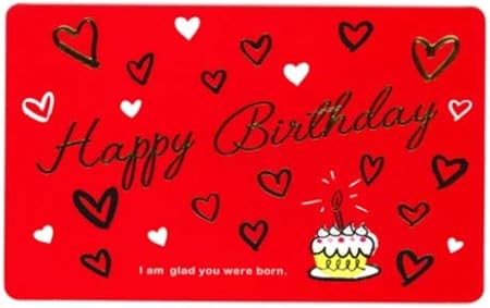 Amazon クリエイトジー グリーティング お誕生日カード 赤ハート Cgc1493 印刷中紙付き ポストカード 絵柄付はがき 文房具 オフィス用品