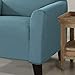 Home Fashion Designs Solid Twill Arm Chair Slipcover. One Piece Stretch Chair Cover. Strapless Arm Chair Cover for Living Room. Brenna Collection Slipcover. (Chair, Smoke Blue - Solid)