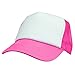 DALIX Trucker Cap Adjustable Snapback in Neon (Hot Pink and White)