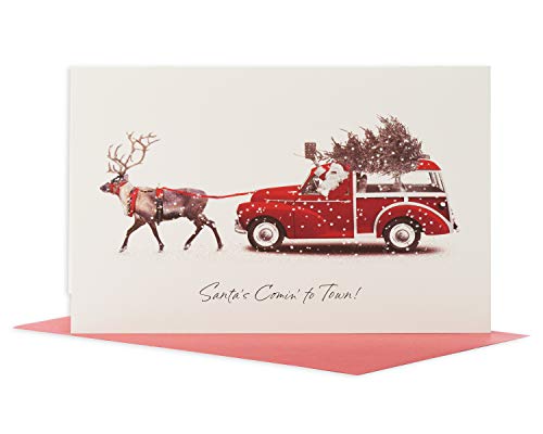 American Greetings Cartões de Natal de luxo em caixa, estação de puxar veados (14 unidades)