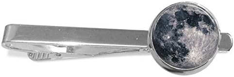 Full Moon Tie Clip - Handmade Silver Plated 16mm