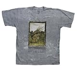 Liquid Blue Led Zeppelin Man With Sticks T-Shirt Gray