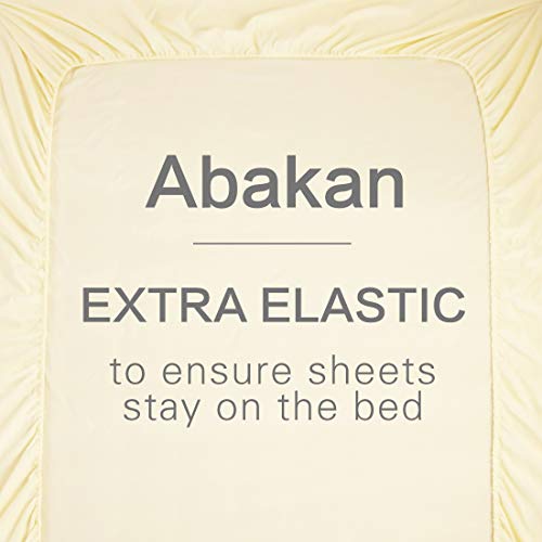 Abakan Bed Sheets Set 3 Piece Microfiber 1800 Series Hotel Luxury Bedding Sheet Breathable, Wrinkle Fade Resistant Soft Sateen Weave Deep Pockets Bedding Set (Twin, Ivory)