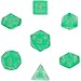 Polyhedral 7-Die Borealis Chessex Dice Set - Light Green with Gold Numbers CHX-27425