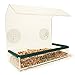 Nature Crystal Clear Acrylic Window Bird Feeder House with Suction Cups and Removable Tray