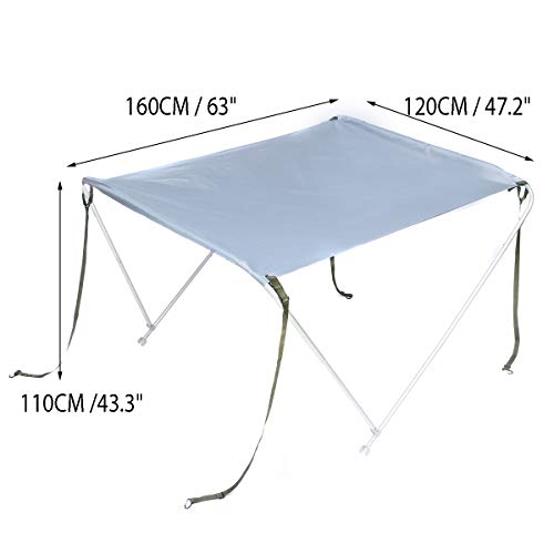 PUGONGYING 2 Person Sun Shelter Fit for Fisch-Boot wasserdichte Schlauchboote Sonnenschutz Ruderboot Zelt Top Canopy… – Bild 3