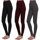 Women's 3 Pack Fleece Lined Leggings