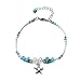 INSANEY Starfish Charm and Turquoise Pearl Bead Link Anklet (C:Turquoise)