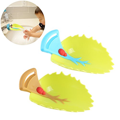 Anpatio 2pcs Cartoon Faucet Extender Adjustable Bath Spout Faucet Cover Safety Sink Handle Extension for Kids Toddlers Hand Washing Kitchen Bathroom Wash Basin Bathtub Accessory - Thumbnail 7