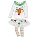 Efaster® Baby Girls Christmas Infant Toddler Santa Elk Cake Dress 2 Pieces