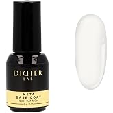 DIDIER LAB Premium Clear Meta Gel Base Coat - UV LED Base Gel Polish - Long Lasting Waterproof Gel Nail Base Coat - Strong Adhesion - Perfect for Home and Salon Use - 0.17 fl oz
