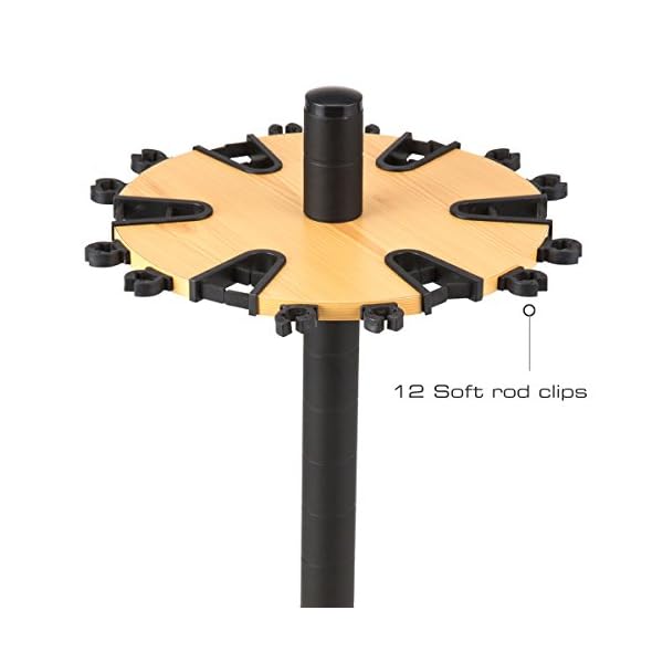 Rush-Creek-Creations-Round-Spinning-24-Fishing-Rod-Rack-with-Dual-Rod-Clips