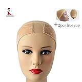 CNRO Lace Wig Grip Velvet Comfort Wig Band for Lace Wigs and Frontals, Adjustable Wig Comfort Band with Adjustable Hook and Loop Fastener Non Slip Breathable Thin Head Hair Band to Keep Wig (Nude)