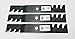 Set OF 3, Mulching Blades Replace 180054, 173921, or 193920 Blades, 48