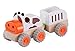 Wonderworld Moo Moo Tractor, Toddler Moo Cow Wooden Push Pull Tractor with Trailer