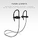 Bluetooth Wireless Workout Headphones by PLUMSOTT | Best Sports Cordless Earbuds for iPhone Running Gym | Waterproof IPX7 Rated | Built in Mic Headset | Black