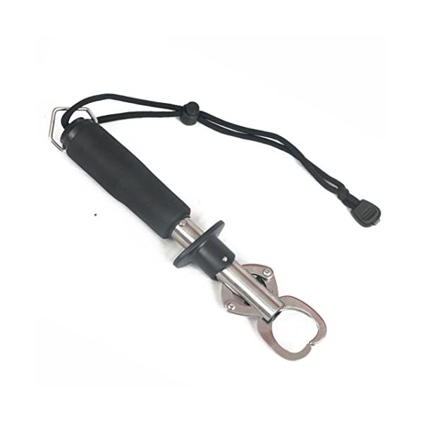 Entsport-Fish-Lip-Gripper-Fish-Scales-Professional-Fish-Holder-Stainless-Steel-Fish-Lip-Grabber-40-Pound-Fish-Lip-Grip-Tool-with-Weight-Scale