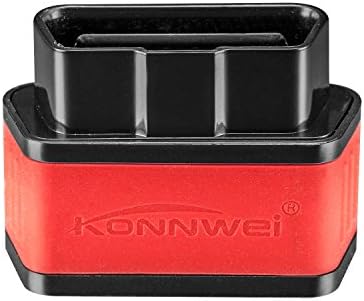 OBDII Car Diagnose Scanner Car Check Tool KW903 Bluetooth Adapter ODB 2 Check Engine Light Clear Code Reader via Android Bluetooth for All 12 V Petrol Gasoline Car Diagnose (red)