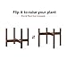 Mkono Plant Stand Mid Century Wood Flower Pot Holder Display Potted Rack Rustic, Up to 14 Inch Planter (Plant and Pot NOT Included), Dark Brownthumb 4
