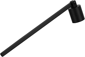 MAGICLULU Black Candle Snuffer with Long Handle, Stainless Steel Wick Extinguisher for Candle Use, Black Extinguisher Snuffer for Christmas Party Home Gatherings, 6.6In