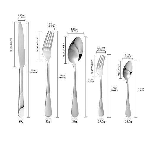Silverware Set, 20Piece Stainless Steel Flatware Silverware Set With