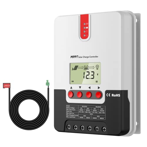 30A MPPT Solar Charge Controller, Bateria