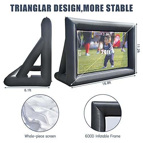 Easyzon Jumbo Inflatable Projector Screen 20 feet Outdoor Indoor Mega