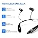 Redlink Bluetooth Stereo Headset Water-resistant Neckband Sport Earbuds CVC6.0 Noise Isolating In-Ear Headphones with Microphone (Black)