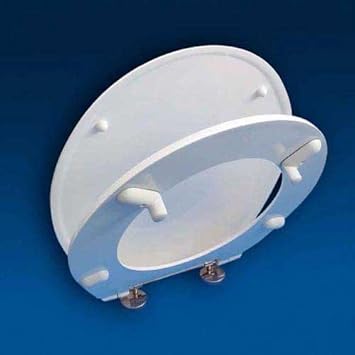 Toilet Seat, Stabilized Sides, with AntiRotation Safeguard beiseitigem