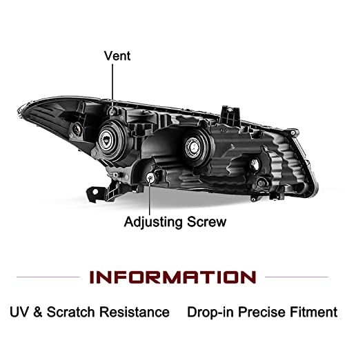 Aazon.co: JSBOYAT Headlight Assebly Pair For 2008-2012 Honda Accord