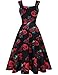 DRESSTELLS Women's Bridesmaid Vintage Tea Dress V-Neck Prom Party Swing Cocktail Dress