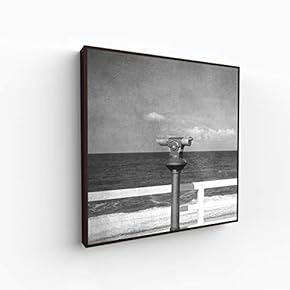 Canvas Wall Art for Living Room, Bedroom Monochrome Building Framed Canvas Prints for Home Decoration Ready to Hang - 16x16 inches
