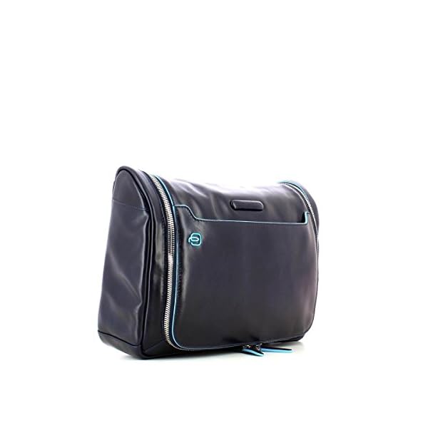 Piquadro Move 2 Beauty Case da Viaggio, Pelle, Blu, 30 cm – TravelKit
