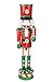 Peppermint Nutcracker | Traditional Christmas Decor | with Peppermint Scepter | Wearing Colorful Sparkled Shirt | Perfect for Any Collection | Perfect for Shelves & Tables | 100% Wood | 15