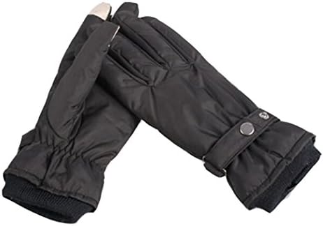 KM Lady Winter Down Cotton With Velvet Warm Gloves/ Touchscreen Gloves/ Thickened Cycling Gloves (Black)