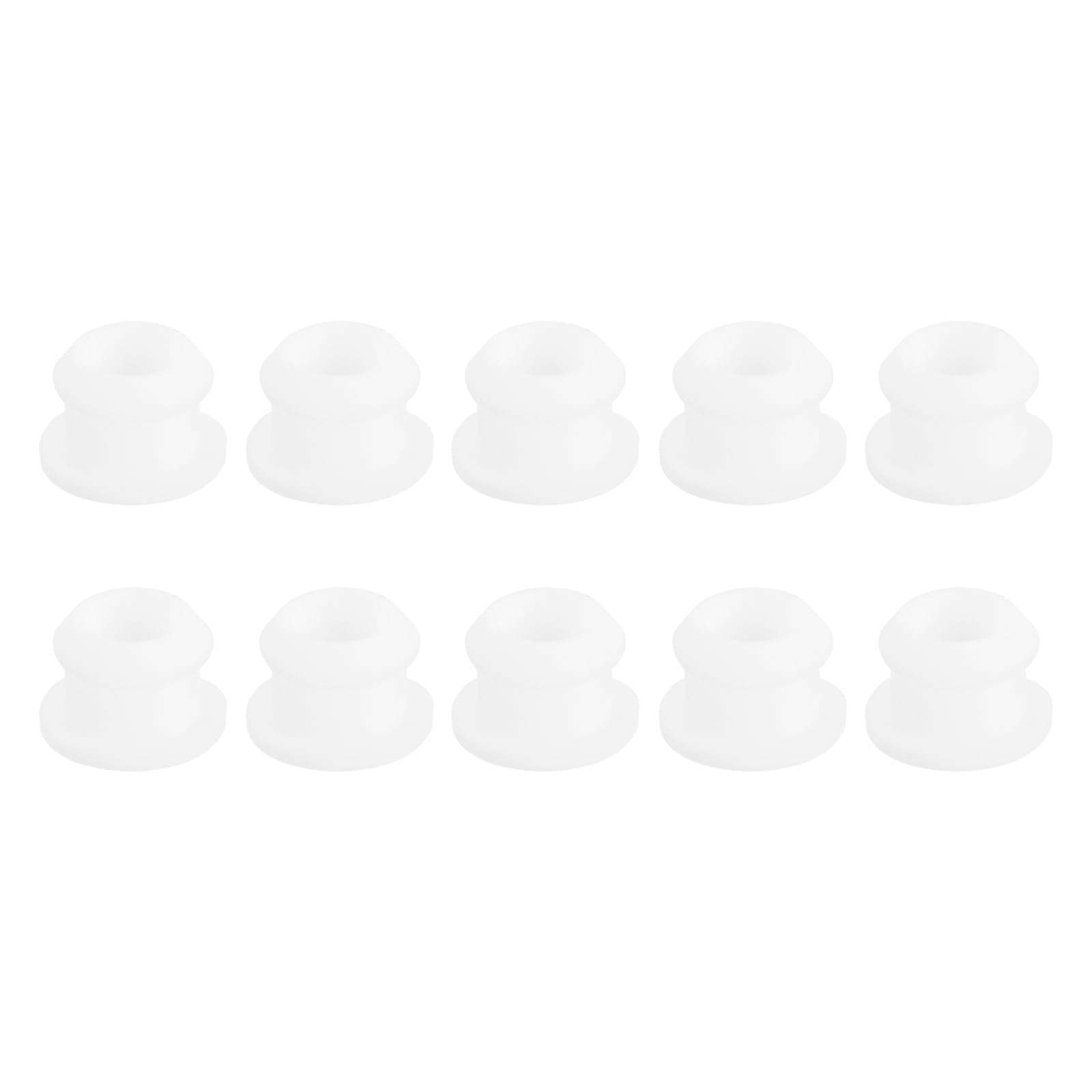 Rebower Snap in Locking Hole Plugs Rubber Panel Seal Cover Drilled Silicone Caps, [for Kitchen Rubber, Waterproof Sealing Plugs] - 12mm/0.5in/White/10Pcs