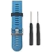 HWHMH 1PC Replacement Silicone Bands with 2PCS Pin Removal Tools for Garmin Fenix 3 (No Tracker, Replacement Bands Only) (Blue)
