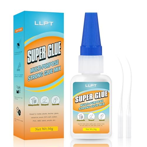 LLPT Sekundenkleber | Net 30g | Klarer Allzweckkleber mit Anti-Verstopfung | Schnell & stark Superkleber für Kunststoff Metall Glas Leder (LSG030-1) | 1 Pack thumbnail 1