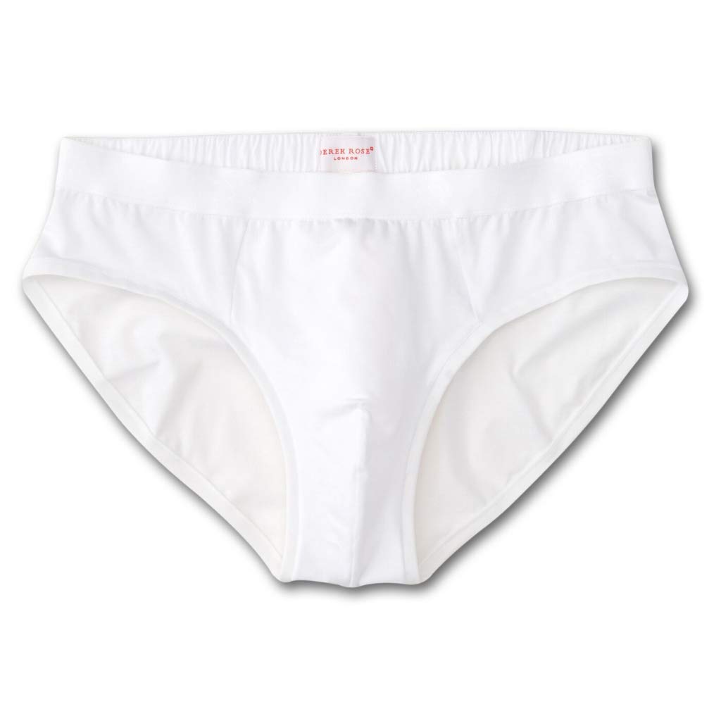 Photo 1 of Derek Rose Men's Jack 1 Stretch Mid Brief, White, Large