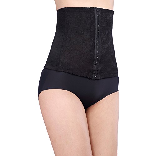 Shymay Women's Firm Control Under Bust Waist Cincher Body Shapewear, Black, Small - Thumbnail 2
