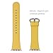 WFEAGL Compatible iWatch Band 38mm 40mm, Top Grain Leather Band Replacement Strap for iWatch Series 4,Series 3,Series 2,Series 1,Sport, Edition (Yellow + Silver Buckle, 38mm)