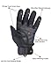 HIKEMAN Tactical Army Military Rubber Hard Knuckle Outdoor Full Finger Gloves for Men Fit for Cycling Motorcycle Hiking Camping Airsoft Paintball (Black, Large) …