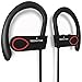 Tronixtar Bluetooth Over The Ear Sports Headphones with Microphone, Noise Cancelling Earbuds and Carrying Case, Black and Red
