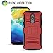 Dingoo for LG Stylo 5 Case/LG Stylo 5 Plus/LG Stylo 5X Case,w/Kickstand[Hybrid Dual Layer][Shockproof Bumper] Heavy Duty Protective Cover-Red