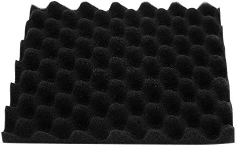 liuliuzuQQ 1 Pc Egg Crate Foam Acoustic Foam Tiles soundproofing Foam Panels Sound Insulation soundproof Foam Padding,Good for Studios, Vocal Booths, Control Rooms (Black)
