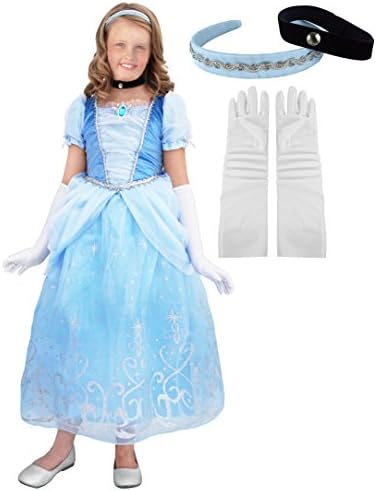 Little Pretends Deluxe Cinderella Princess Costume Set (Medium (5-6 yrs))
